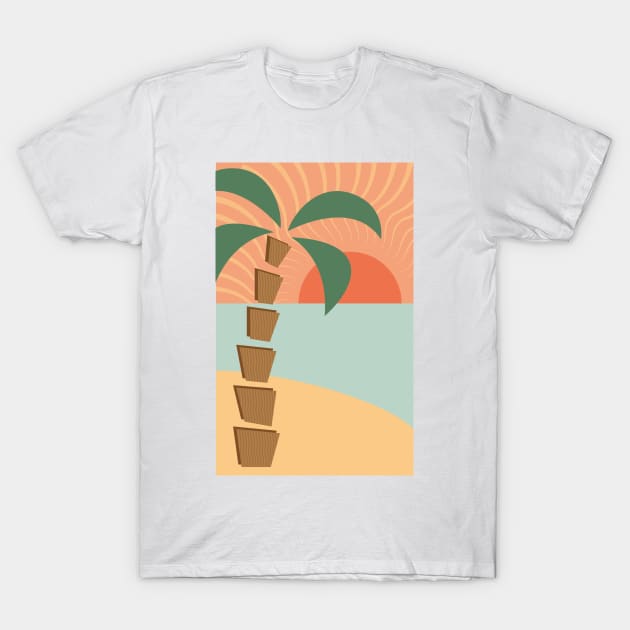 Abstract Summer Sunset T-Shirt by JDP Designs